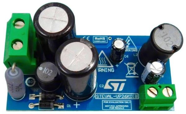 STMicroelectronics выпускает микросхему преобразователя VIPer26K с самым высоким в отрасли пробивным напряжением интегрированного MOSFET